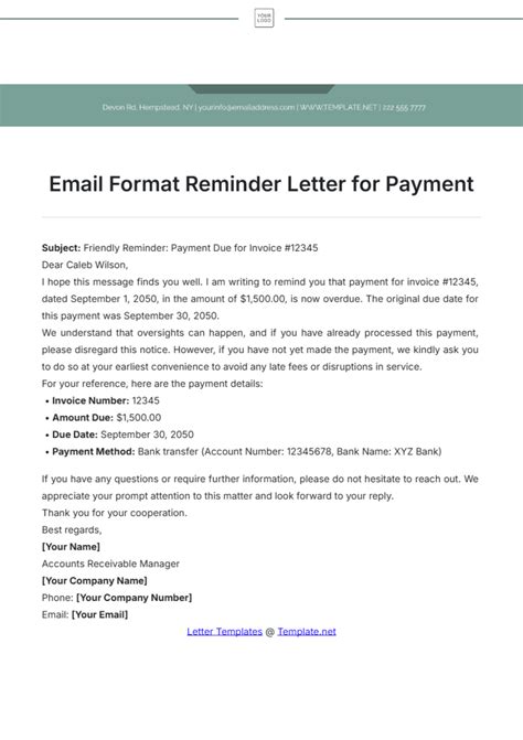 Free Reminder Letter Templates, Editable and Printable