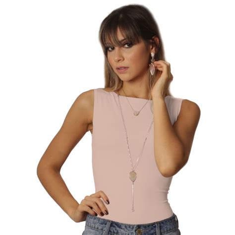 Kit Mãe e Filha Regatas FICALINDA Nude Decote Canoa