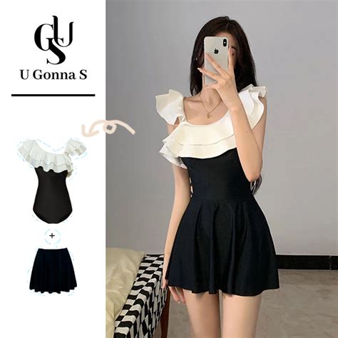 Swimming Suit Woman Sexy Piece Skirt A Line Padding Sleeveless Beachwear Dress Bikini