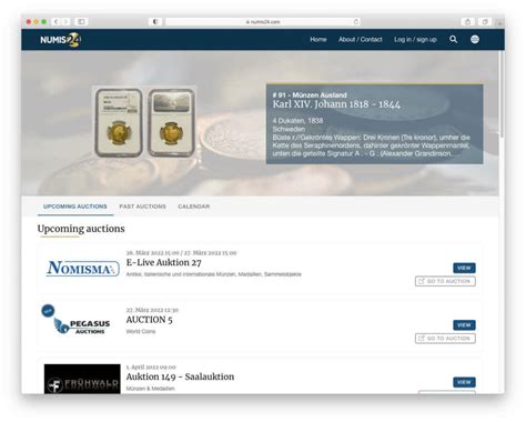 Numis24: der ideale Einstieg in die Welt der E-Auktionen - MünzenWoche