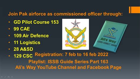 Join PAF As Commissioned Officer As GD Pilot 153 99 CAE 109 Air Defense