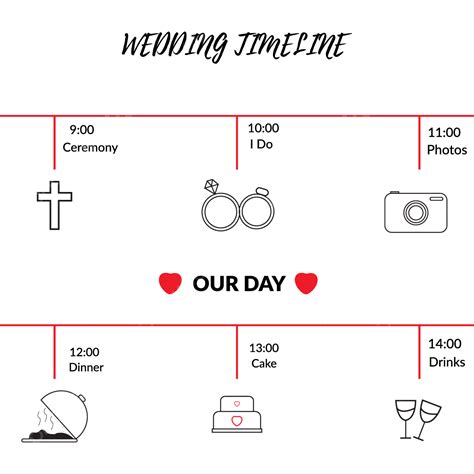 Wedding Timeline Vector Hd PNG Images, Wedding Timeline Transparent ...