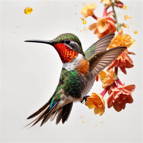 Premium Photo | A colorful hummingbird with a colorful background A