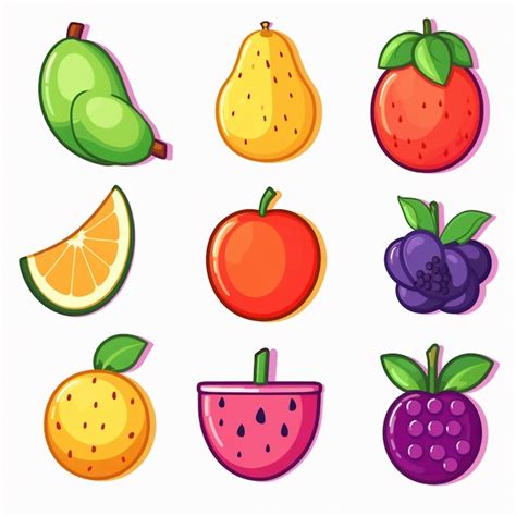 Una Imagen De Diferentes Frutas Incluida Una De Las Frutas Foto Premium
