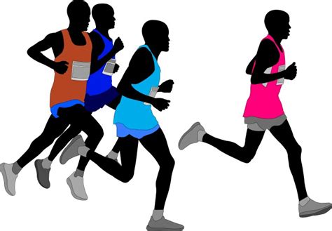Marathon Runners Silhouette Vector Images Over 7100