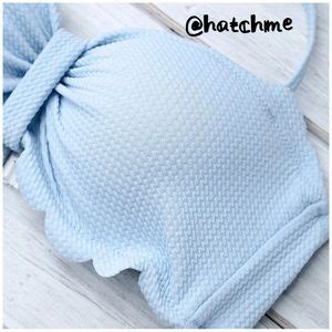 Swim Hp Pc Light Blue Bikini Set W Scallop Trim Poshmark