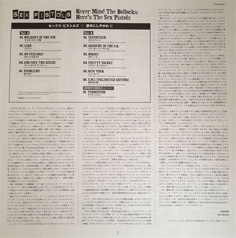 God Save The Sex Pistols Never Mind The Bollocks Japan Virgin Pressing