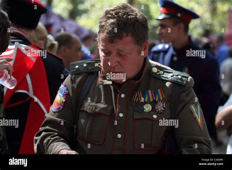 Don Cossacks drinking vodka Stock Photo - Alamy