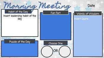 Morning Meeting Template- Editable by Like This A Latte | TPT