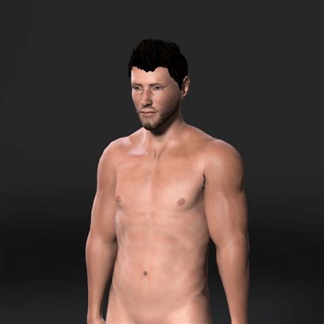 Animated Muscular Naked Man Rigged 3d Game Character Low Poly 3D Model In Man 3DExport