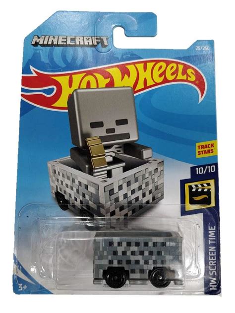 Hot Wheels 2019 Hw Screen Time Minecraft Minecart 25 250 Grey Amazon In Toys Games