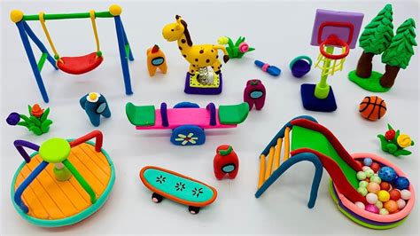 Diy How To Make Miniature Playground Set From Polymer Clay Diy