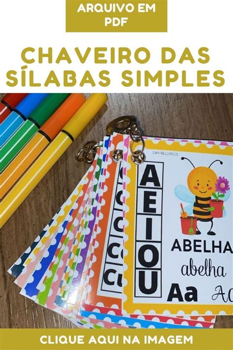 CHAVEIRO DAS SÍLABAS SIMPLES Silabas simples Sílaba Silabas complexas