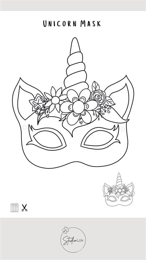 Unicorn Mask Printable Artofit