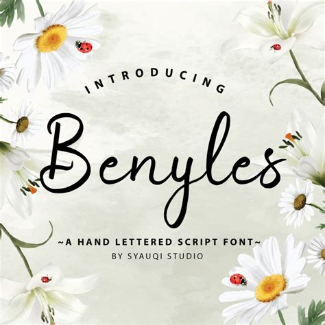 Benyles A Hand Lettered Script Font MasterBundles