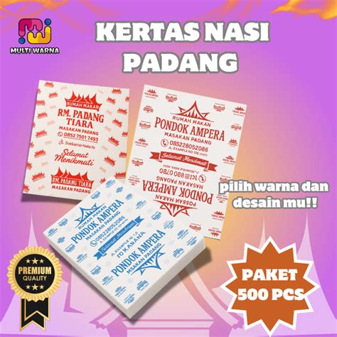 jual paket  lembar kertas bungkus nasi padang koran  warna  cm