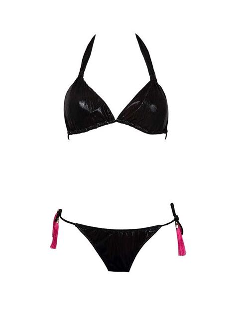 4Giveness Costume Bikini A Triangolo Da Donna Laminato Azzurra Sport