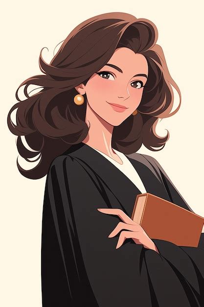 Una Jueza Latina De Unos A Os Emite Un Veredicto Vector Premium