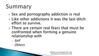 Introduction To Addressing Sex And Pornography Addiction Ppt