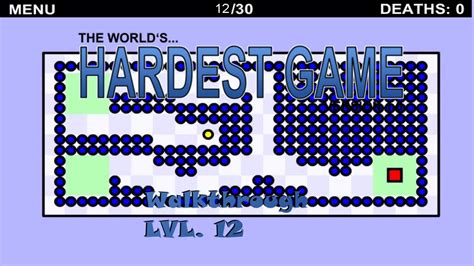 The World's Hardest Game - Walkthrough Level 12 - YouTube