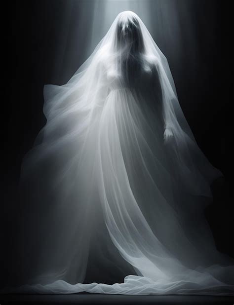 Premium AI Image | creepy woman inside the white cloth as a halloween ...