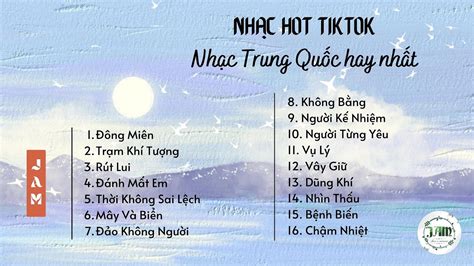 Nhạc HOT List nhạc Trung Quốc tâm trạng hay nhất Top nhạc Tik tok