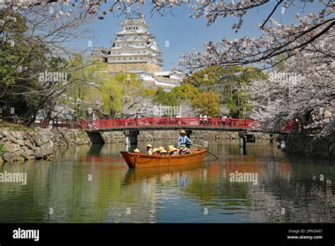 Himeji Castle And Cherry Blossom Japan Stock Photo Alamy
