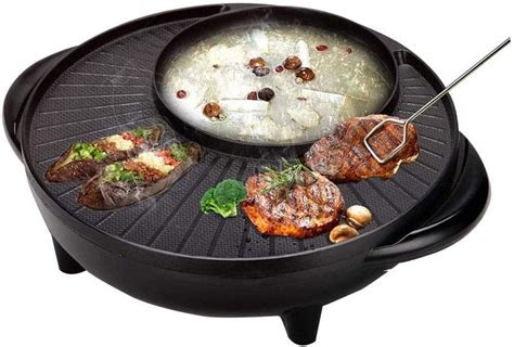 Review Nologo Multifunction Barbecue Pot Double Pot Electric Hot Pot Electric Grill Thai