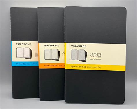 Moleskine Notebooks A5 - Cahiers Collection Set of 3 - Pencilly Australia