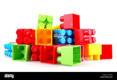 Plastic Building Blocks Stock Photo Alamy