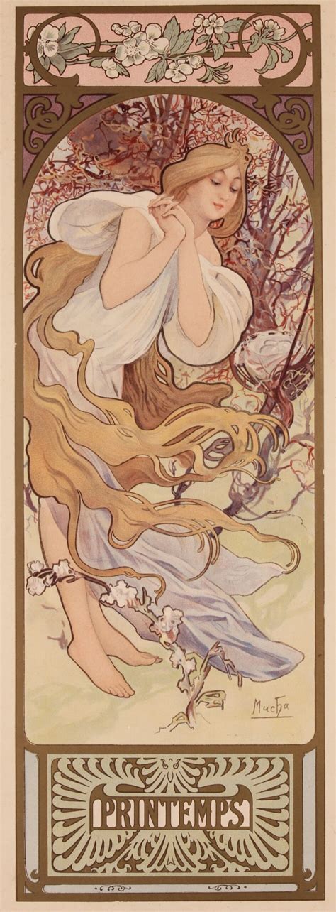 Original Th Century Lithograph By Alphonse Mucha Art Nouveau Paris