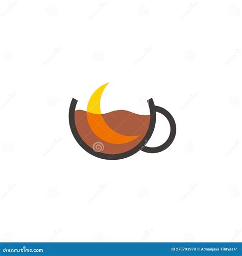 Moon Cafe Logo With Maid Silhouette Vector 238233461
