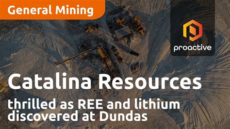 Catalina Resources Thrilled As REE And Lithium Discovered At Dundas