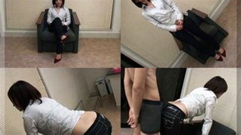 Mistress Humiliates Horny Man C RUBBING ONLY ON HER JEANS DKSW Part Faster