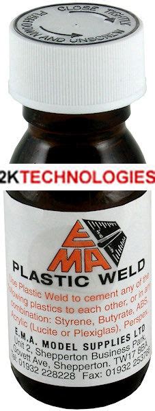 Plastruct Ema Plastic Weld Liquid Polystyrene Abs Cement 57ml Bottle