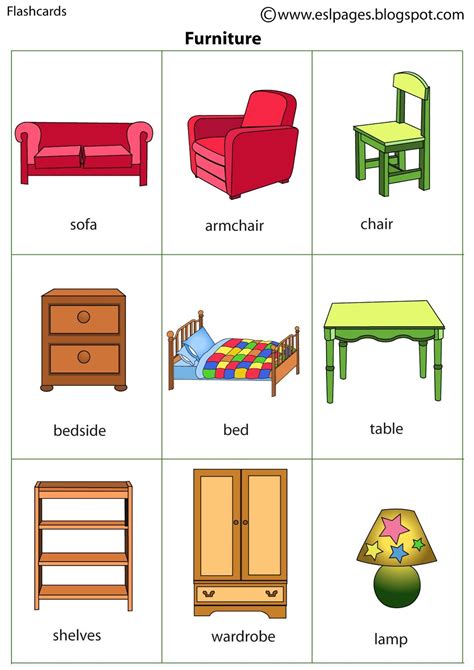 Furniture Names For Kids