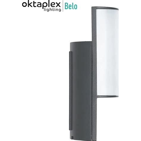 Oktaplex Aluminium Au Enwandlampe Belo Lm Warmwei W Au Enleuchte