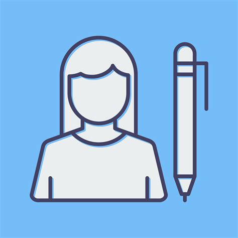 writer vector icon  vector art  vecteezy