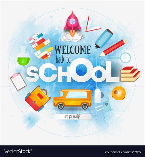 Welcome back to school card Royalty Free Vector Image