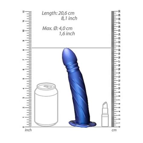Ouch Shots Twisted Hollow Strap On Metallic Blue Sex Toy Hotmovies