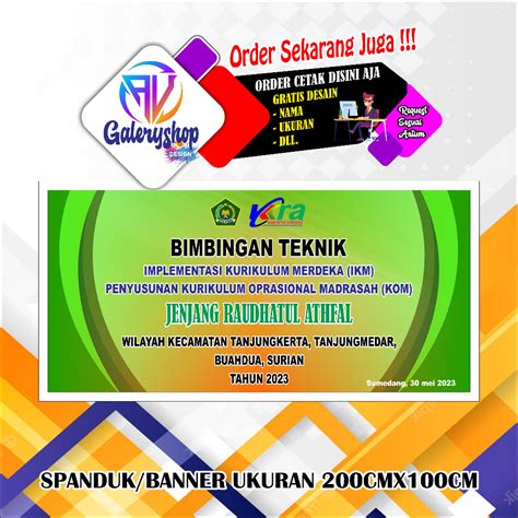 Jual Spanduk Banner Spanduk Workshop Bimtek Dll Ukuran 200x100 Cm