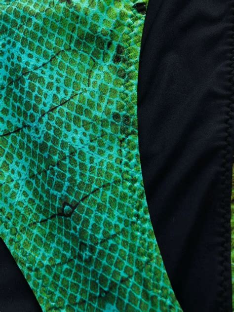 Noire Swimwear Snakeskin Print Bikini Bottoms In Green Modesens