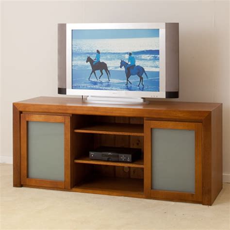 Timber Tv Cabinet Glass Doors Glass Door Ideas