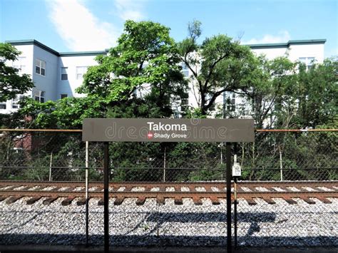 Takoma Stop On Red Line Metro To Shady Grove Stock Photo Image Of