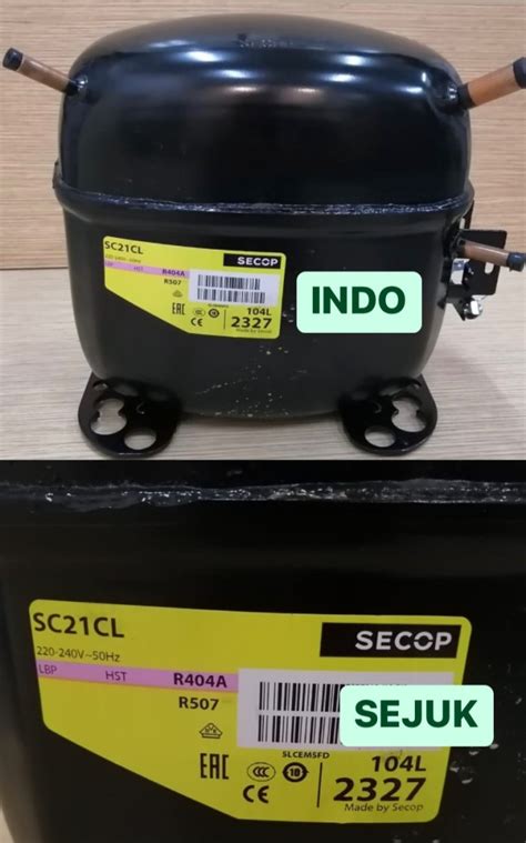 Jual KOMPRESOR DANFOSS SECOP SC21CL 3/4 R404 | COMPRESSOR SECOP SC21CL ...