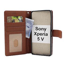 Billigamobilskydd Se New Standcase Wallet Sony Xperia V Brun