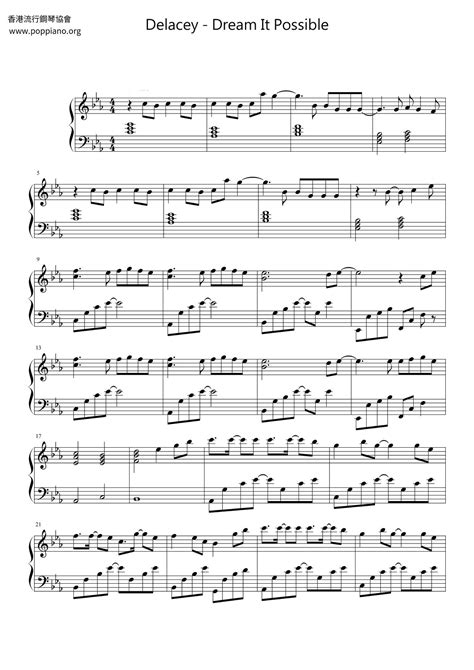 Delacey Dream It Possible Sheet Music Pdf Free Score Download ★