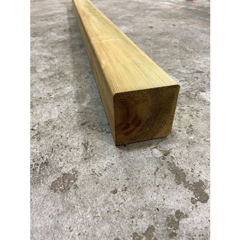 Kdm 100mm X 100mm Smooth Planed Pine Green Treated Fence Post Square