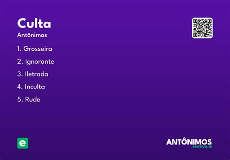 Culta Significado - Culta - Significado e Sinônimo - escreva.ai