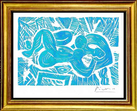 Pablo Picasso Reclining Nude Original Hand Signed Etsy